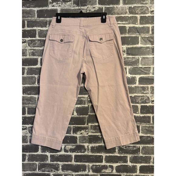 Gloria Vanderbilt Pink Cropped Pants Capri Stretch Cotton 10 - Picture 6 of 7